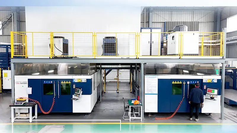 Linea di produzione automatizzata per il taglio laser ALU4020